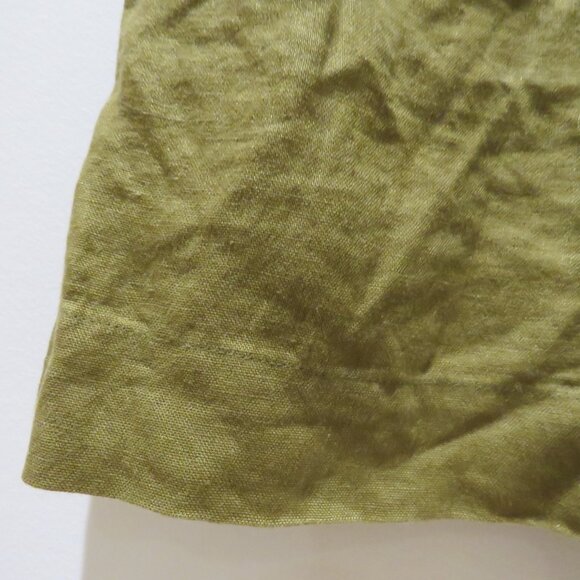NICOLE PURDY The Classic Short in Khaki Brown Linen Boho Minimalist - Size XS - Picture 8 of 12